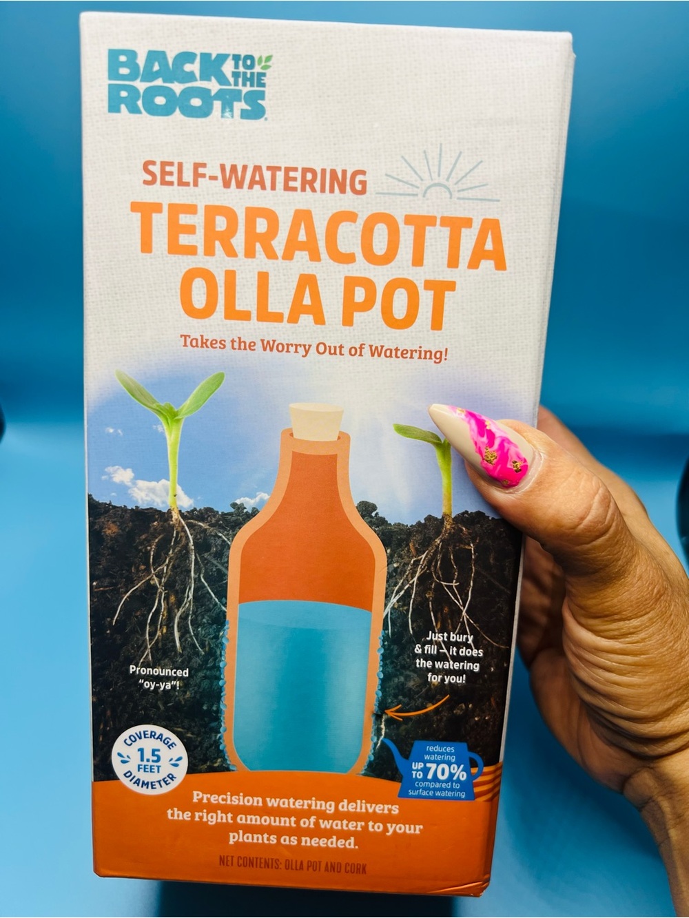 Back to the Roots Terracotta Olla Pot Self-Watering System 700mL NIB - Picture 2 of 10